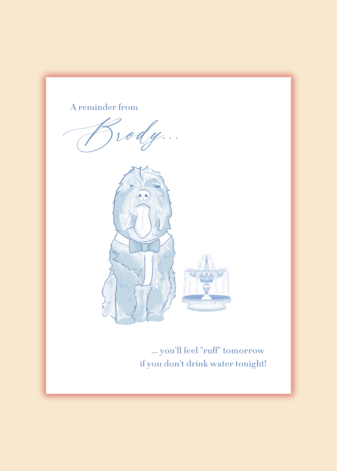 Goldendoodle Water Sign | Customize with your pet's name