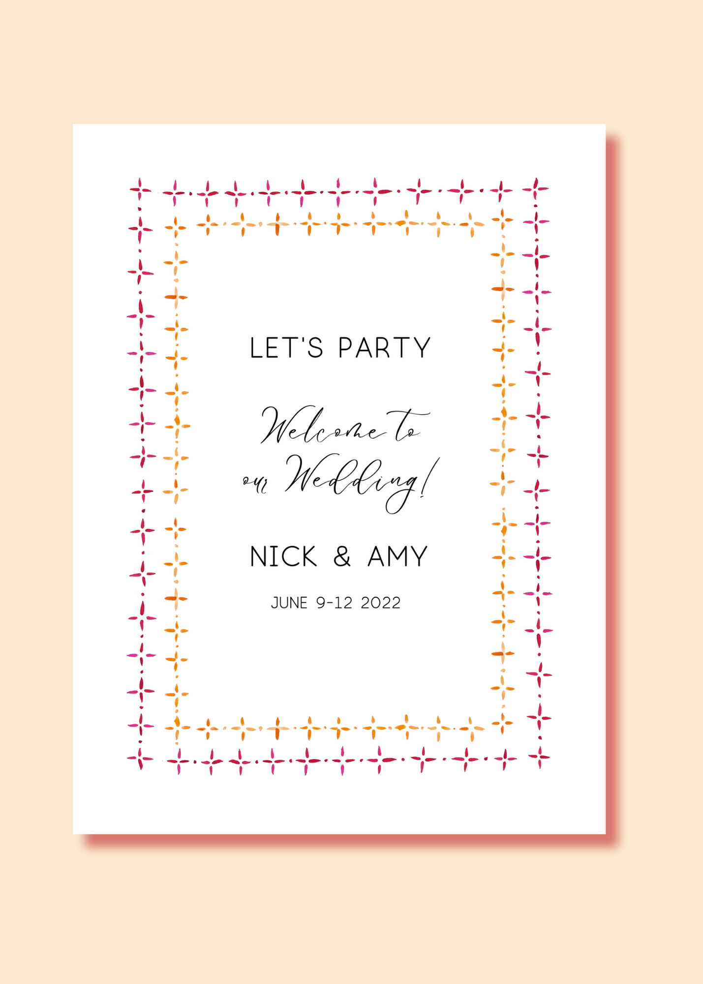 Welcome Sign Template | Pottery Border