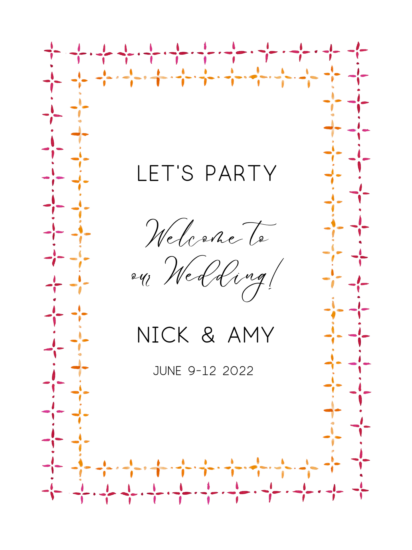 Welcome Sign Template | Pottery Border