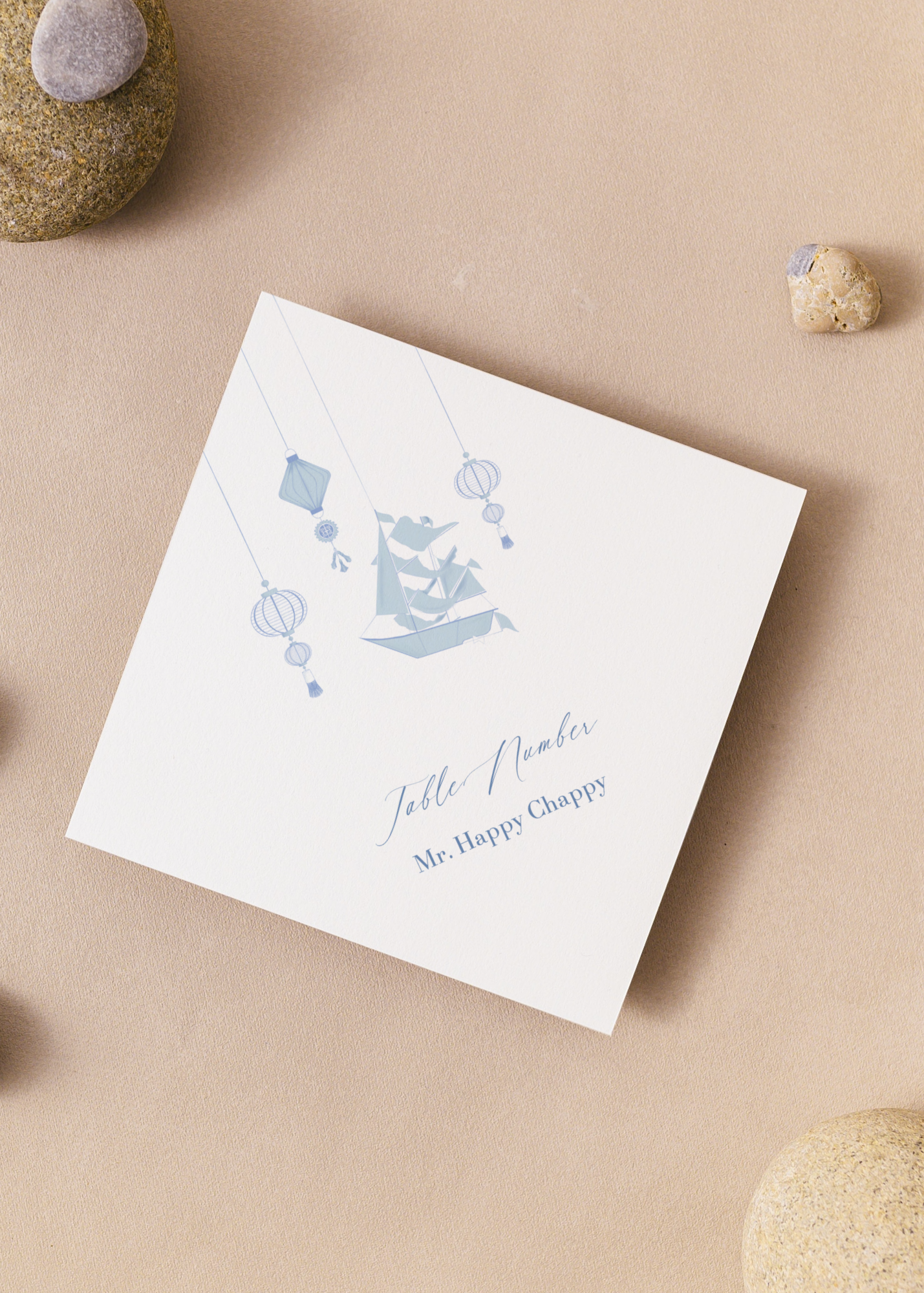 Diamond Escort Card Template | Blue Lanterns