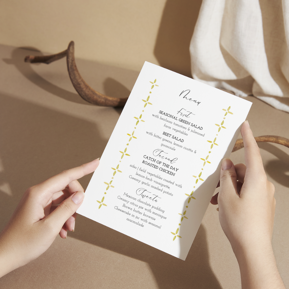 Menu Template | Pottery Border