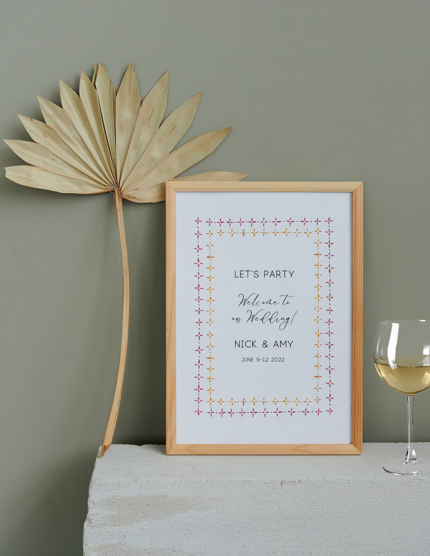 Welcome Sign Template | Pottery Border