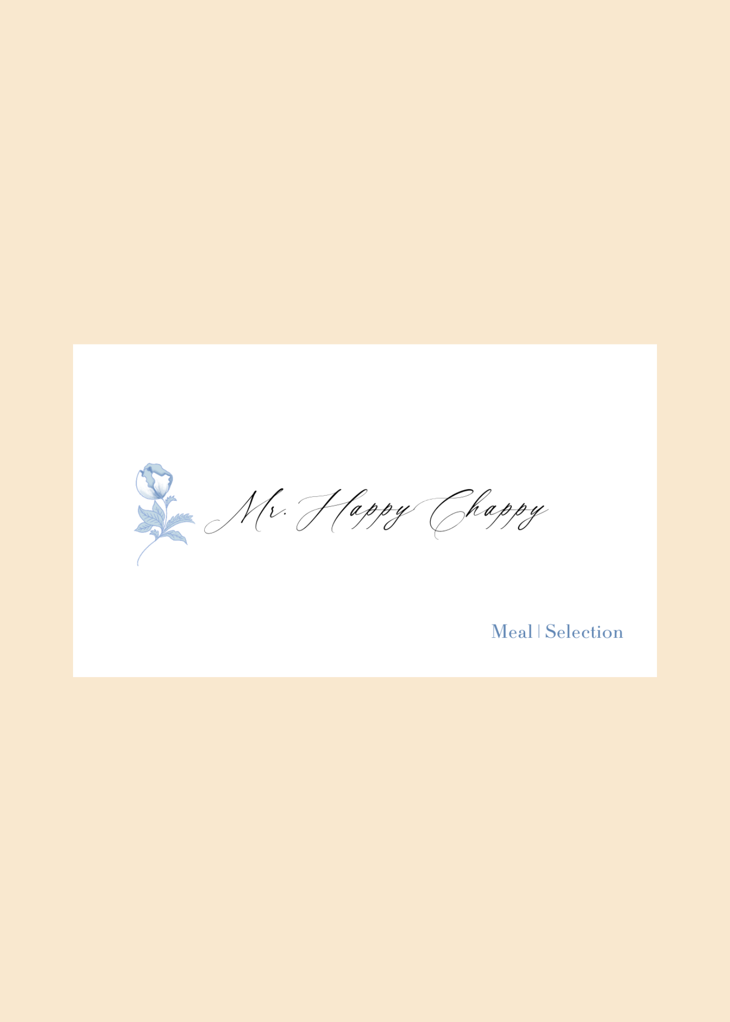 Place Card Template | Blue Toile