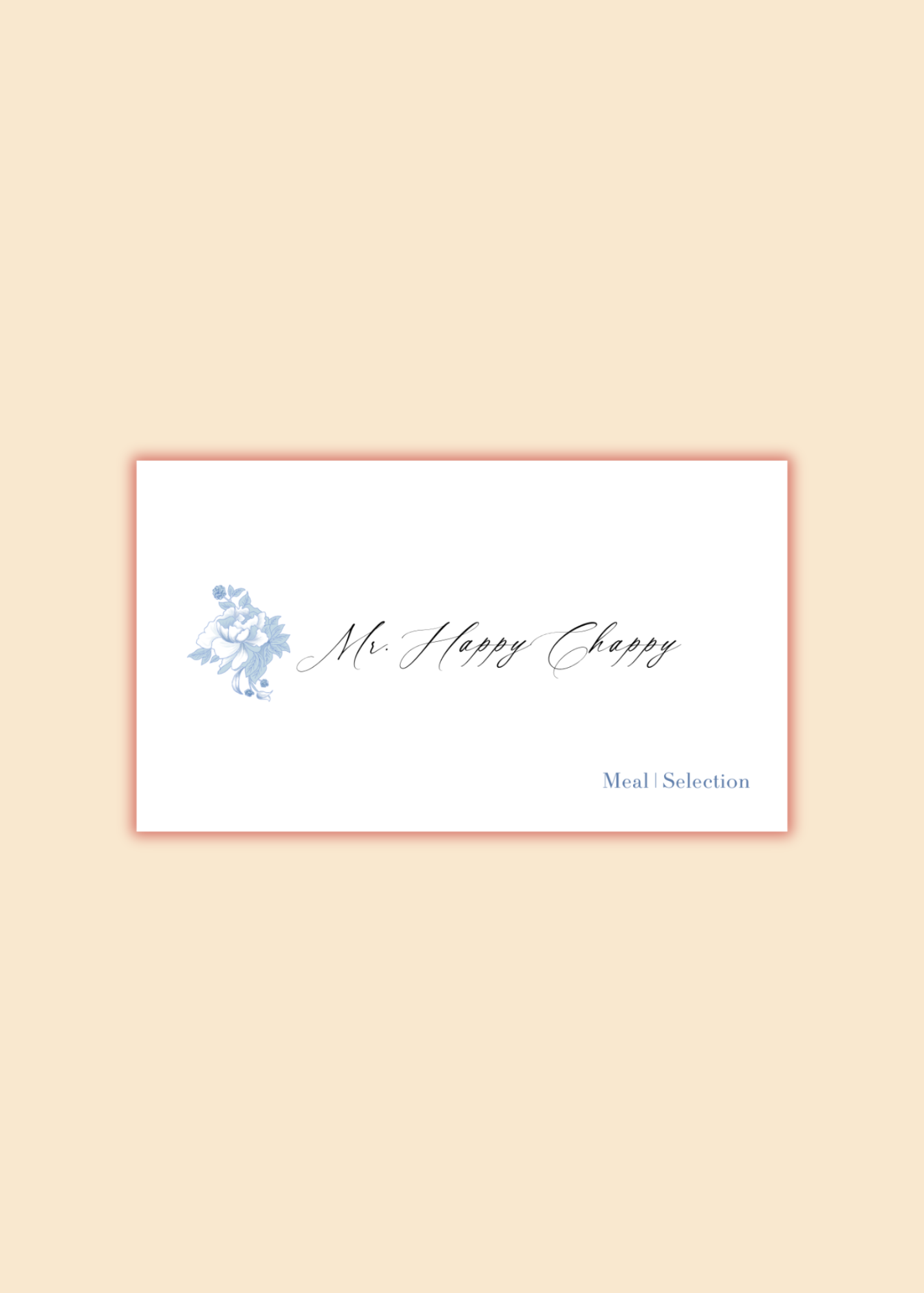 Place Card Template | Blue Toile
