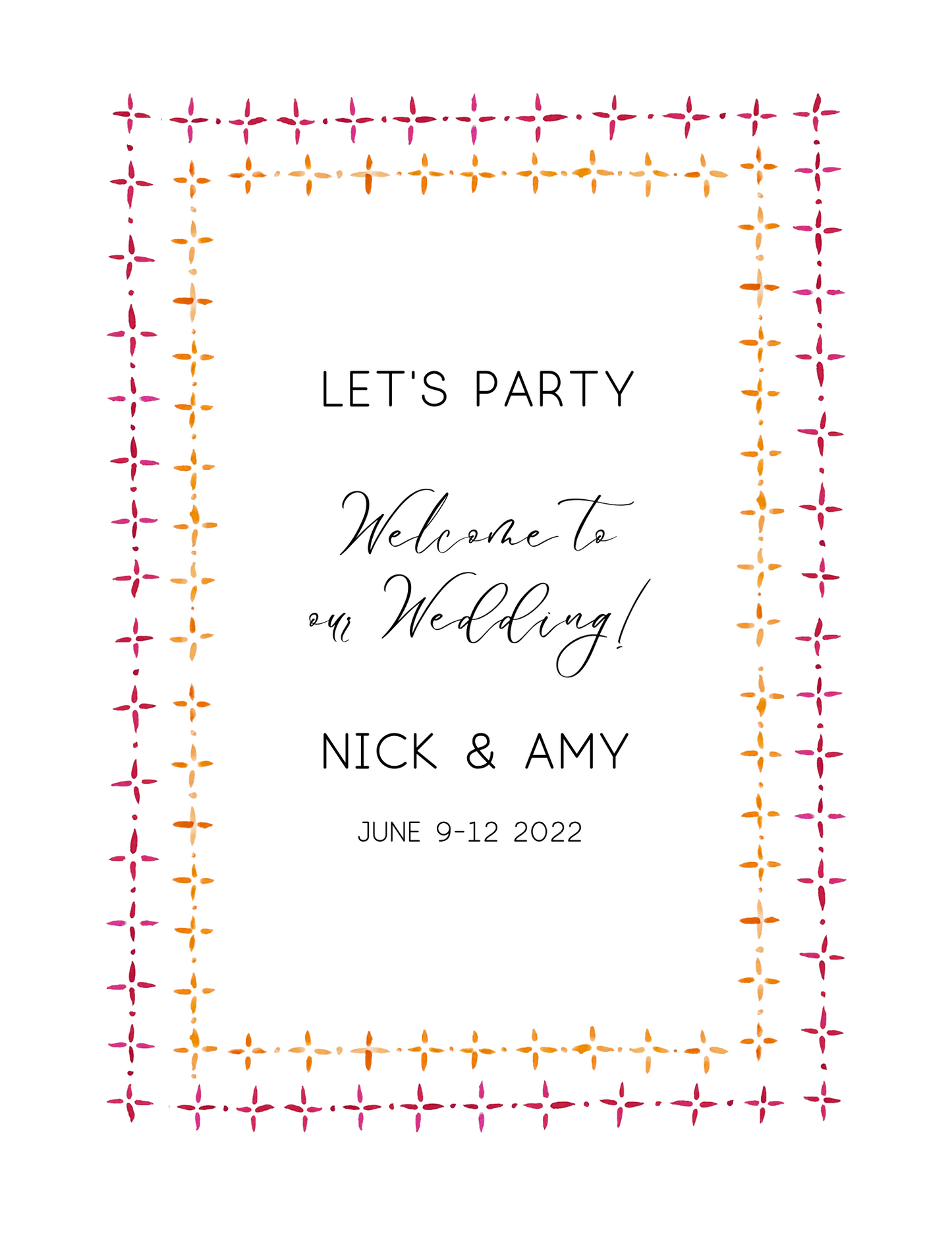 Welcome Sign Template | Pottery Border