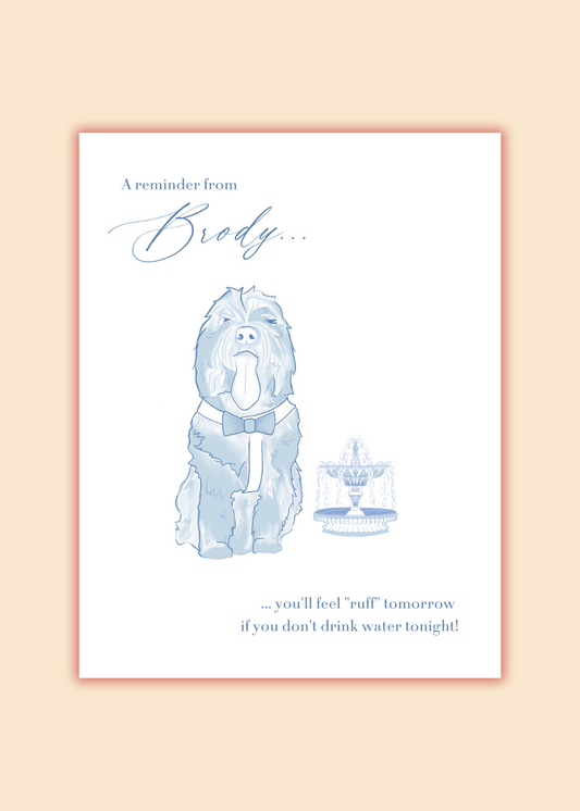 Goldendoodle Water Sign | Customize with your pet's name