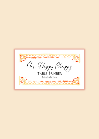 Place Card | Watercolor Border
