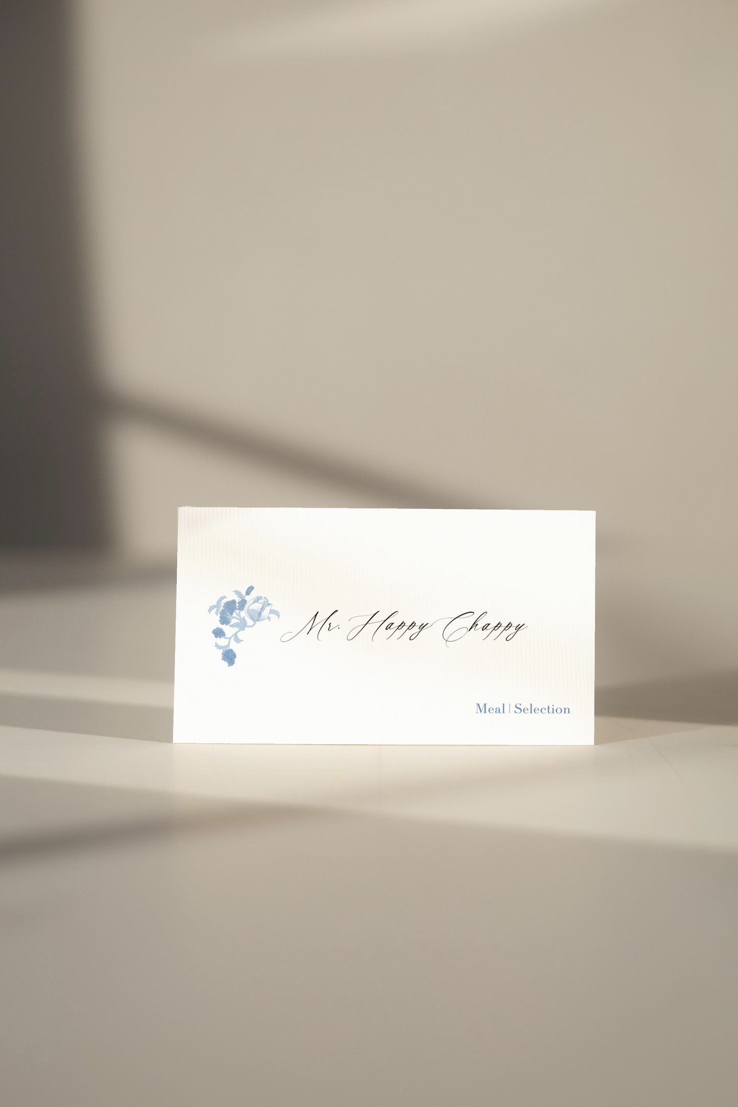 Place Card Template | Blue Toile