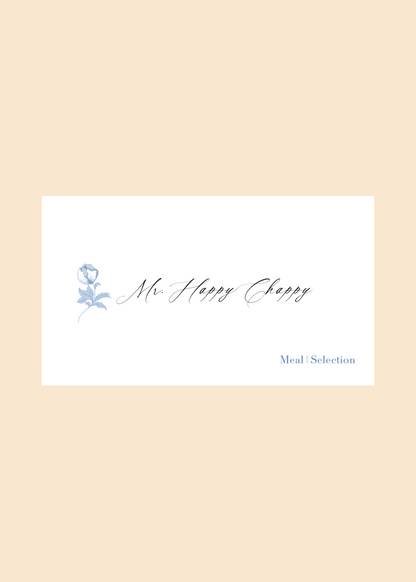 Place Card Template | Blue Toile